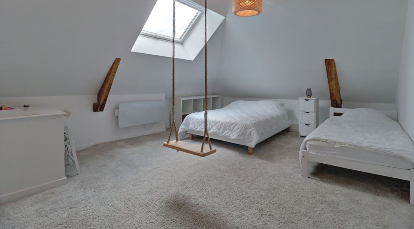 Chambre 4 avec lit double et lit simple