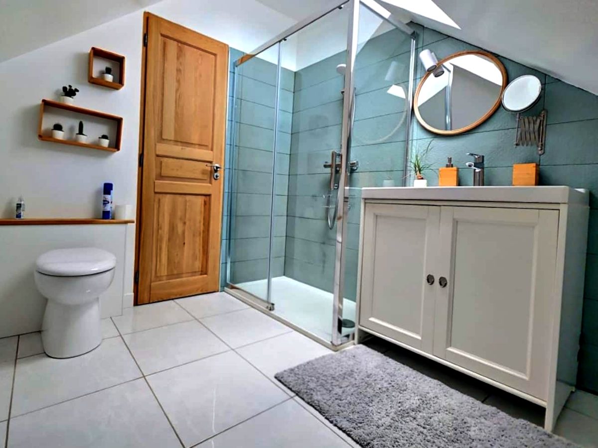 La salle de douche après travaux